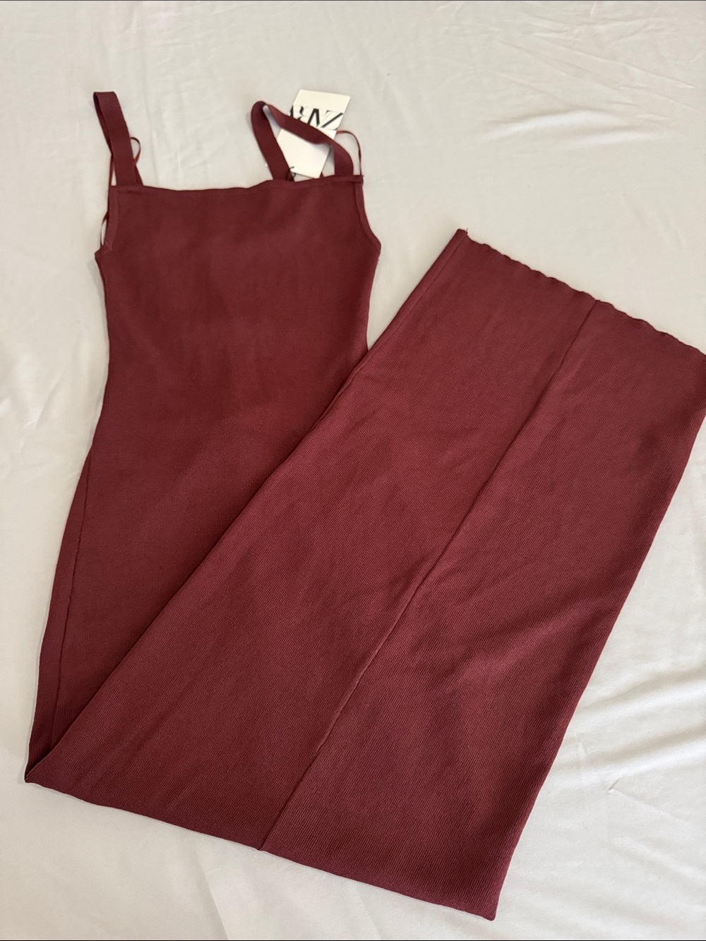 Zara Chocolate Brown Twist-back Maxi Dress